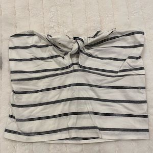 Striped knot front bandeau